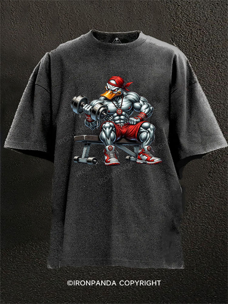Muscle Duck Weightlifting Washed Gym Shirt
