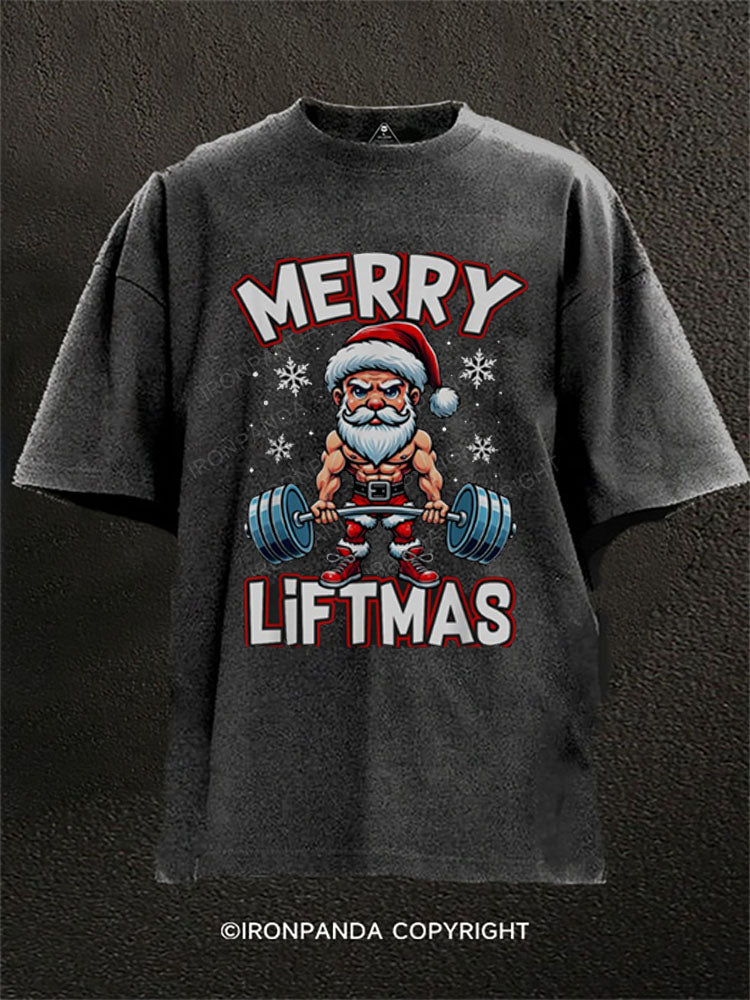 MERRY LIFTMAS Washed Gym Shirt
