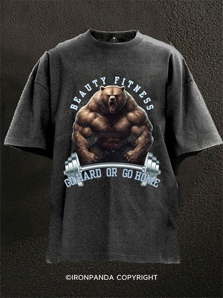 GO HARD OR GO HOME Washed Gym Shirt