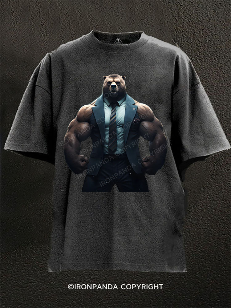 muscle bear Washed Gym Shirt