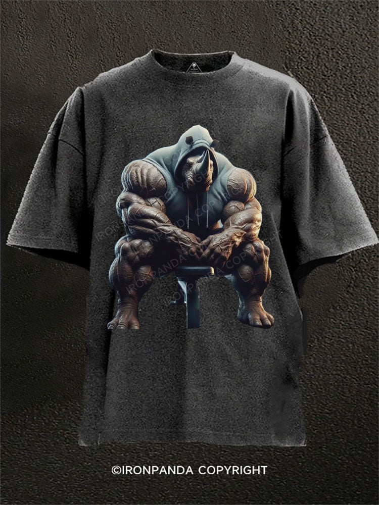 I'm Not Here To Talk Washed Gym Shirt