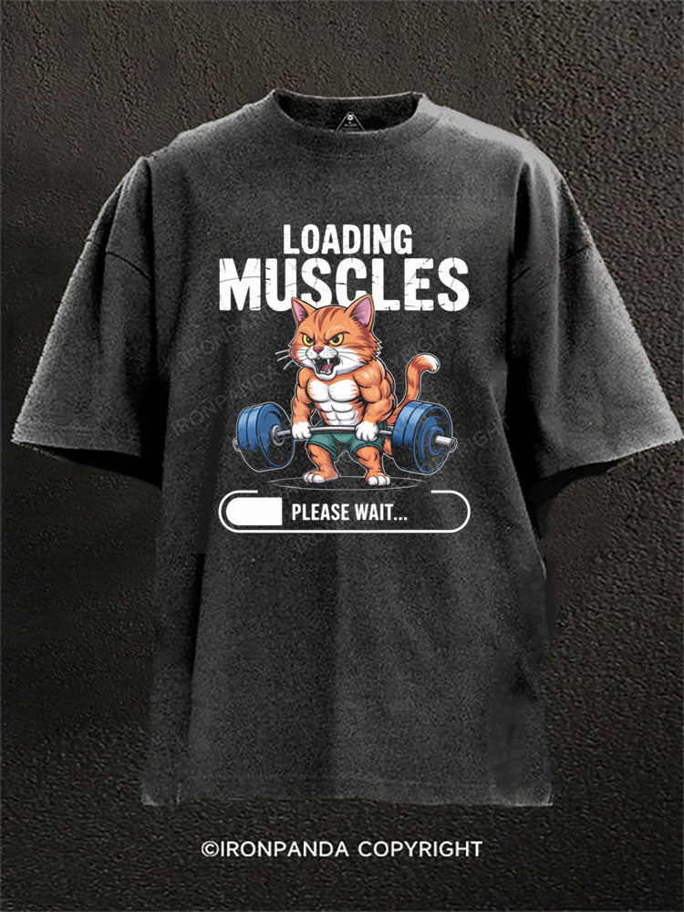 LOADING MUSCLES Washed Gym Shirt