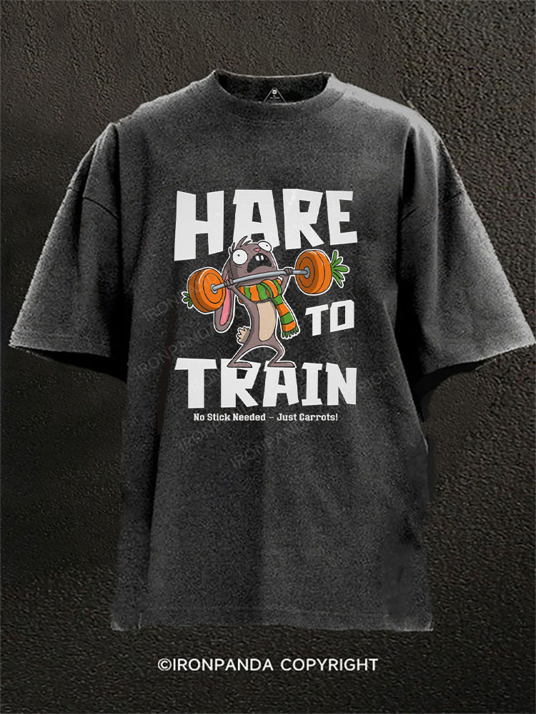 HARE TO TRAIN Washed Gym Shirt