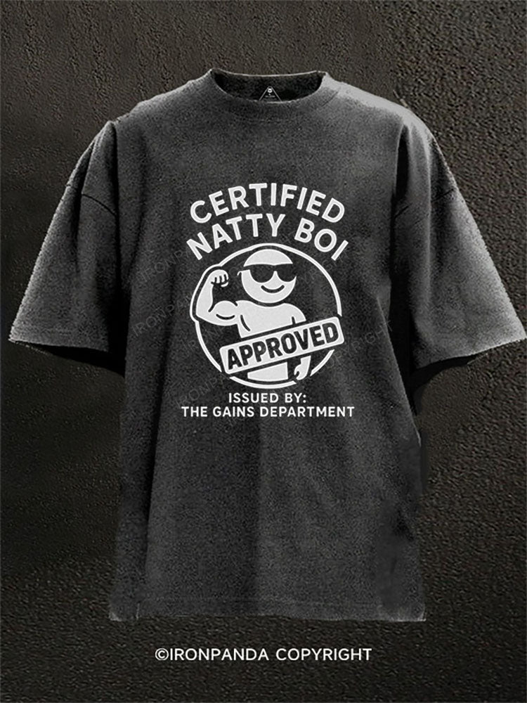 CERTIFIED NATTY BOI Washed Gym Shirt