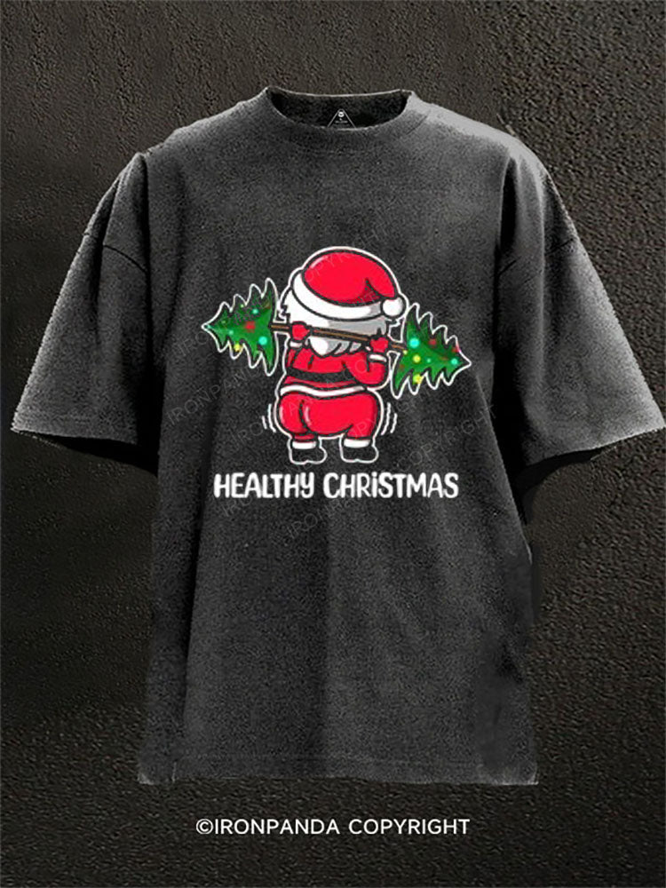 HEALTHY CHRISTMAS Washed Gym Shirt