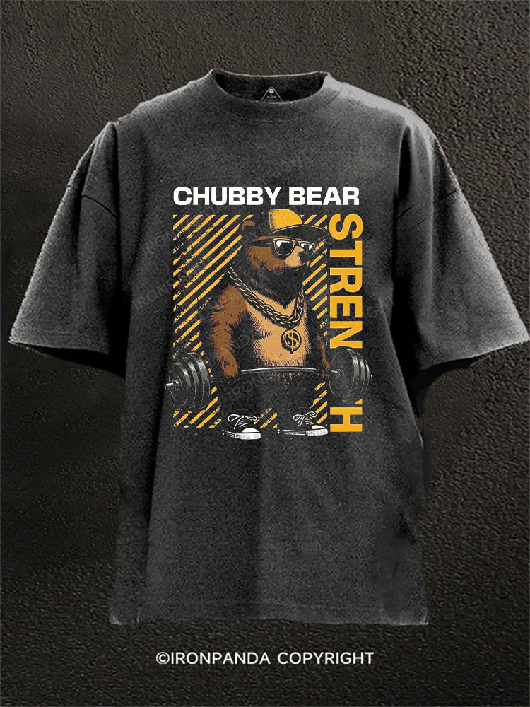 CHUBBY BEAR STRENGTH Washed Gym Shirt