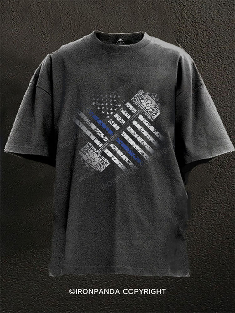 Police gym Washed Gym Shirt