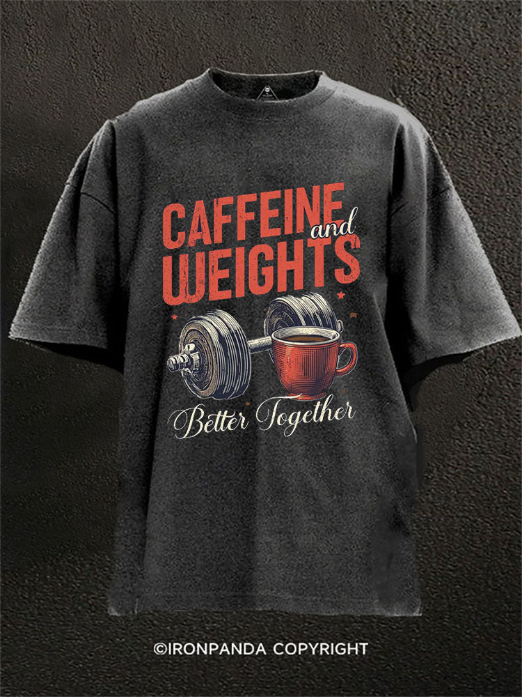 CAFFEINE and WEIGHTS  Better Together Washed Gym Shirt
