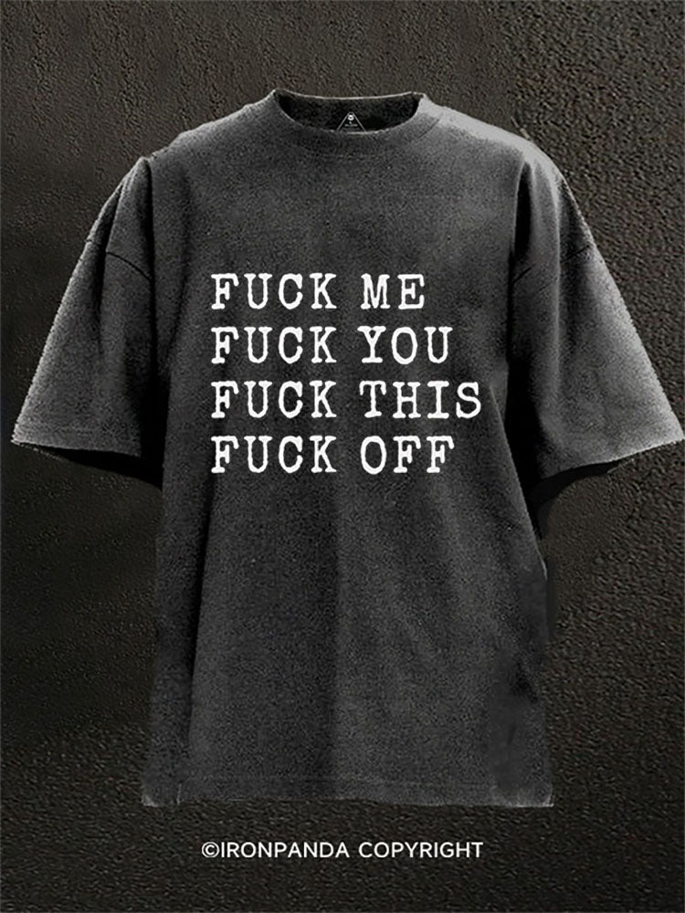 Fuck off Washed Gym Shirt