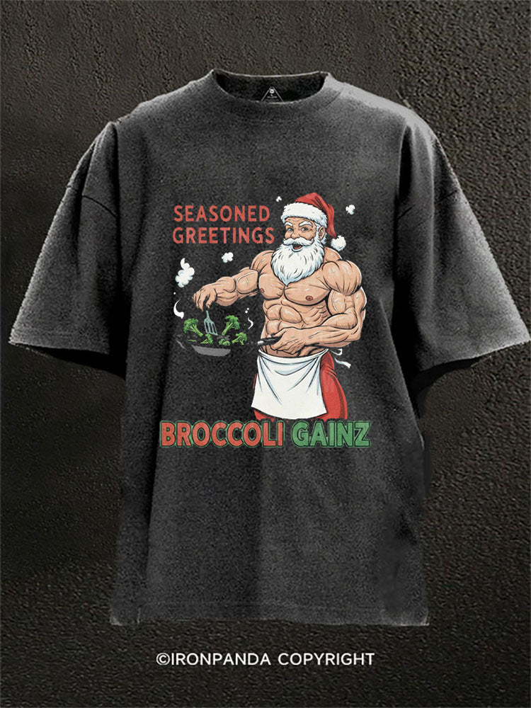 BROCCOLI GAINZ Washed Gym Shirt