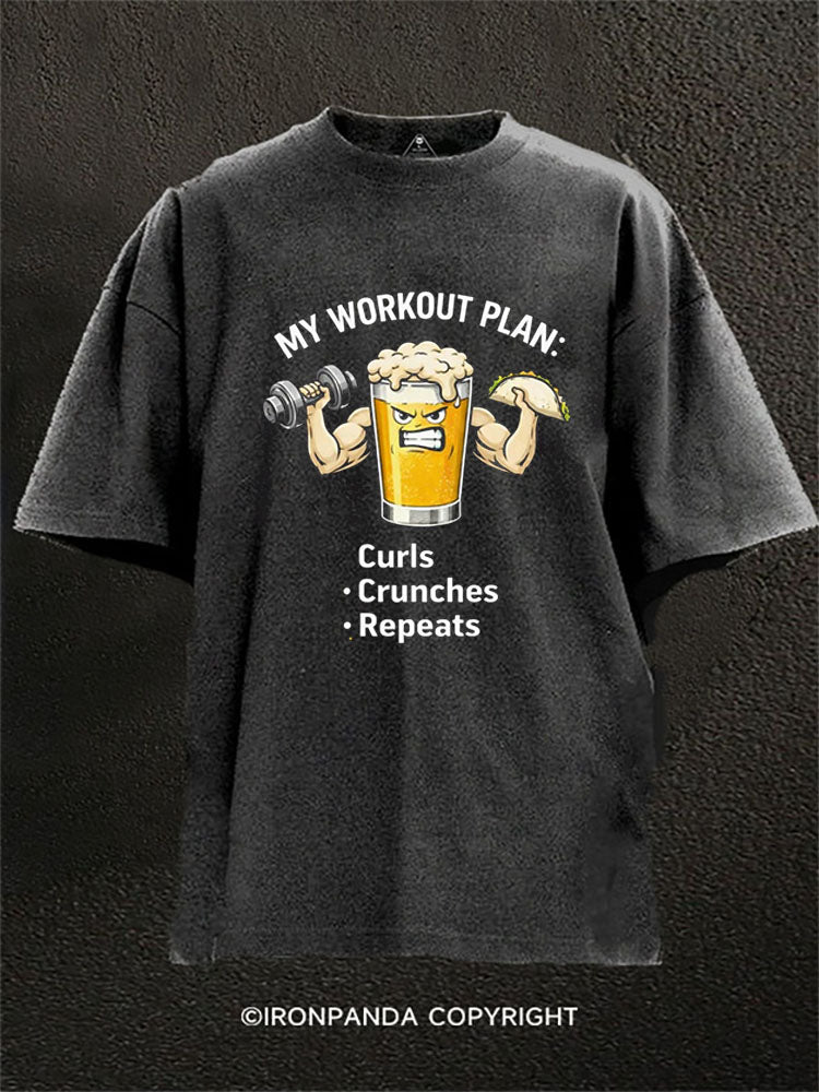 MY WORKOUT PLAN Washed Gym Shirt
