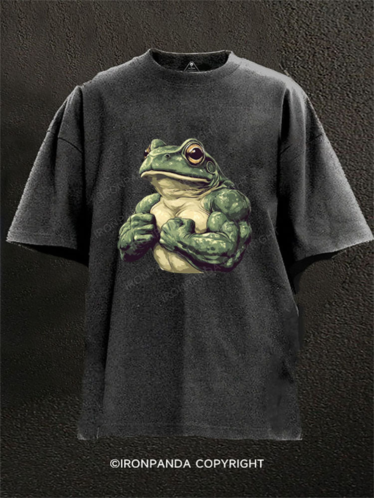 Muscle Frog Washed Gym Shirt