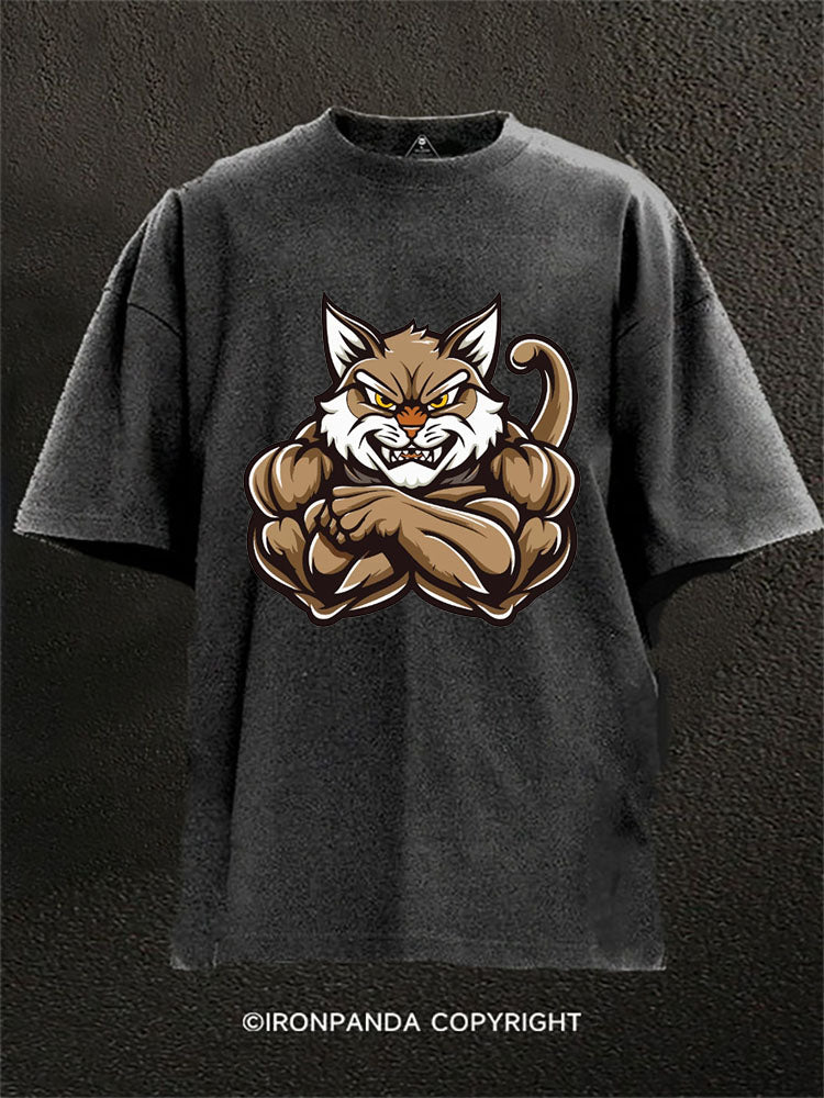 Muscle pussy Washed Gym Shirt