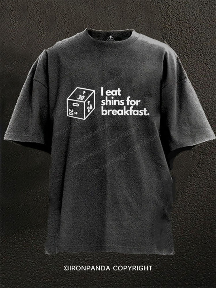 I eat shins for breakfast Washed Gym Shirt