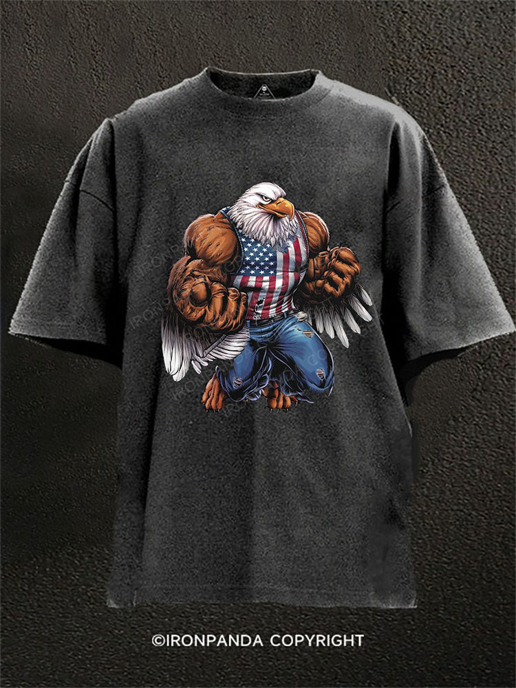 strong eagle Washed Gym Shirt