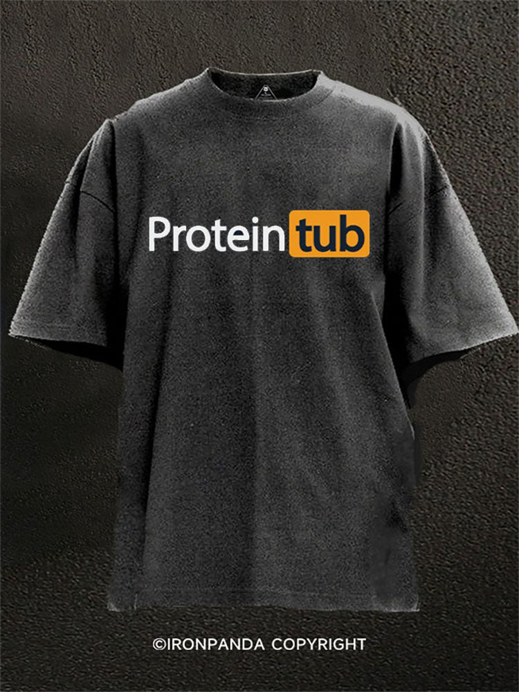 Protein tub Washed Gym Shirt