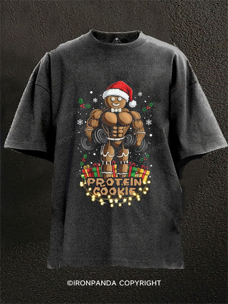 PROTEIN COOKIE Washed Gym Shirt