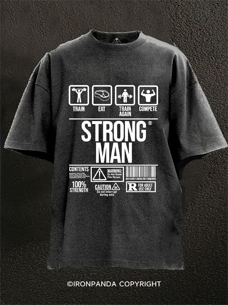 STRONG MAN Washed Gym Shirt