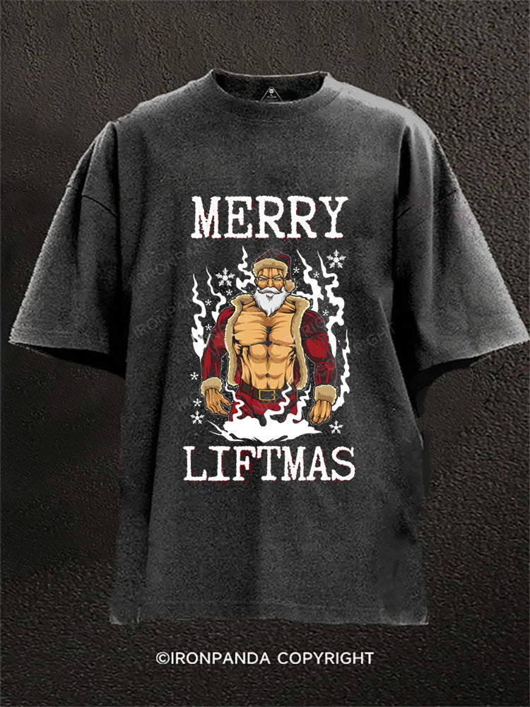MERRY LIFTMAS Washed Gym Shirt