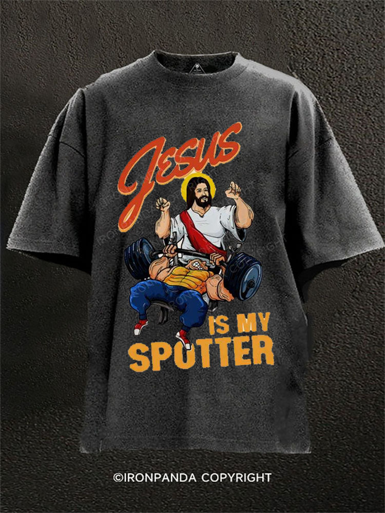 Jesus is my spotter Washed Gym Shirt