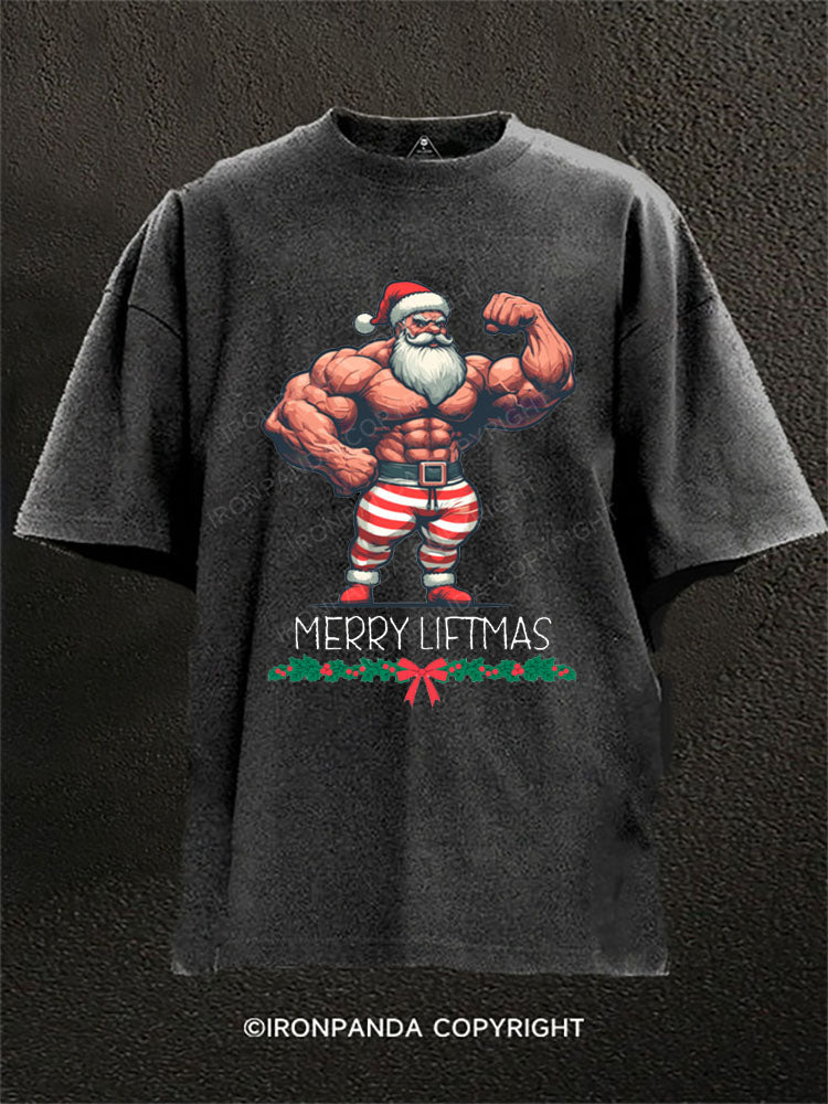 MERRY LIFTMAS Washed Gym Shirt