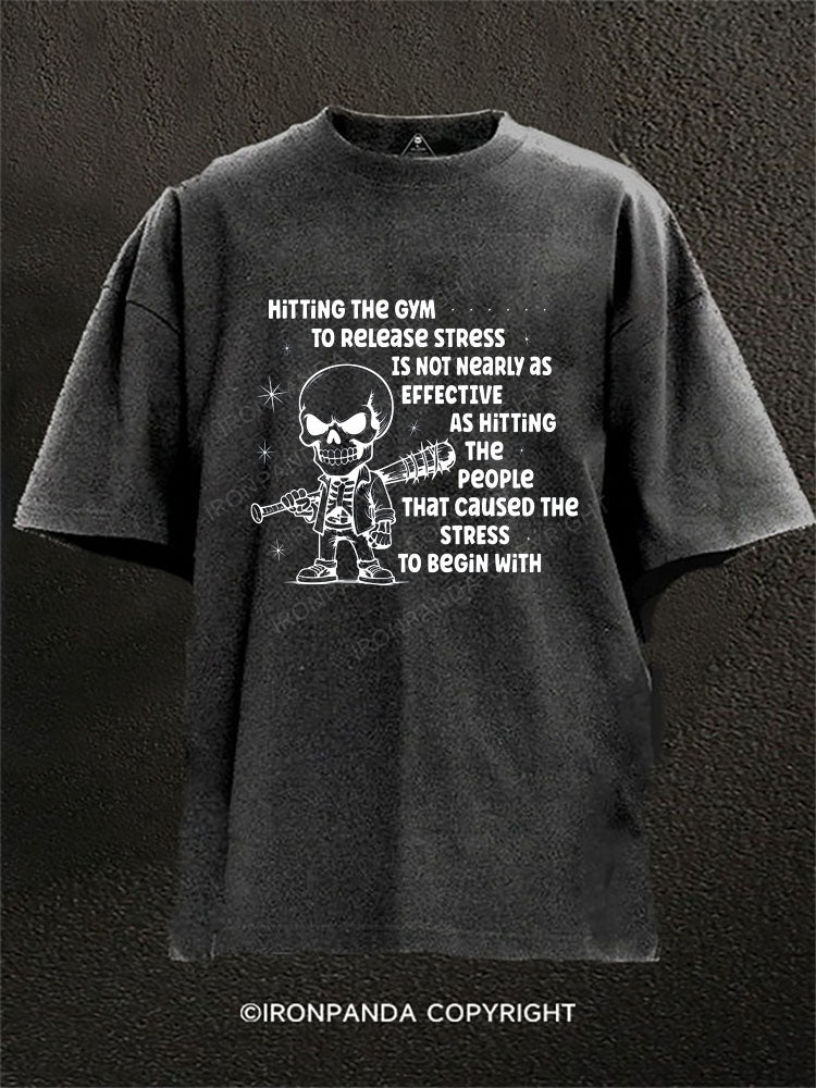 Hit Stress at Its Source Washed Gym Shirt