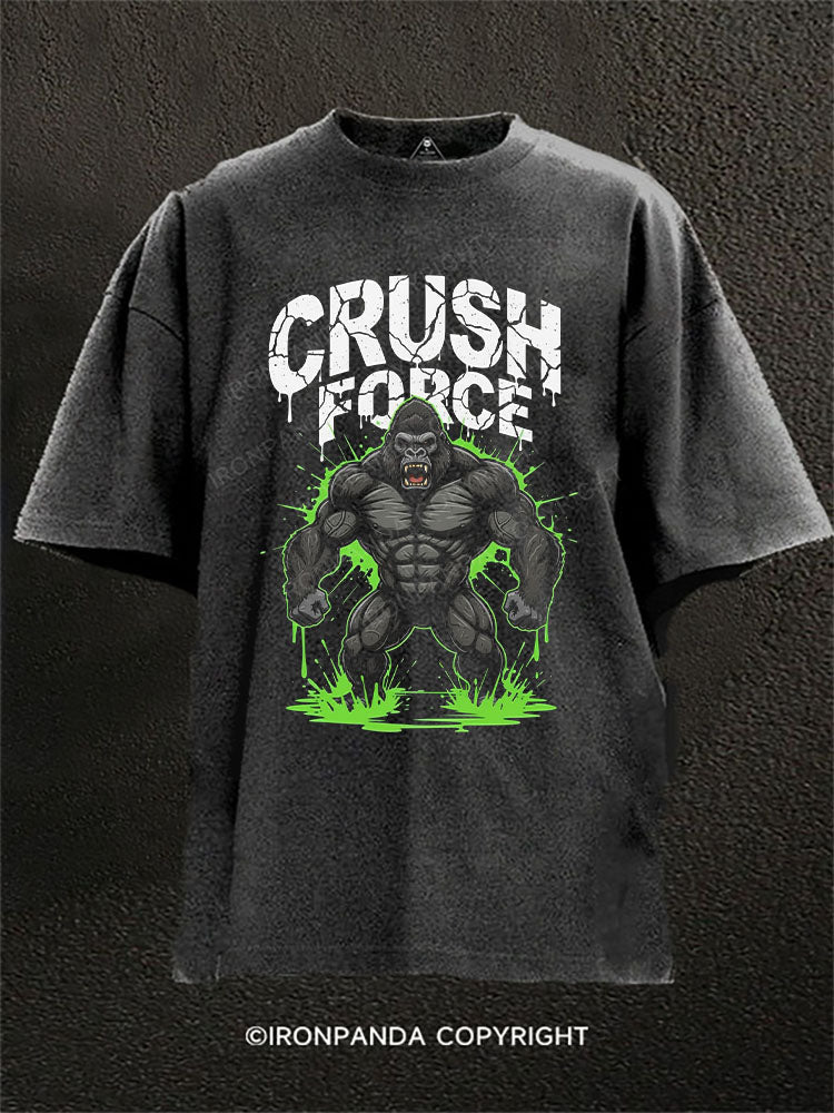CRUSH FORCE Washed Gym Shirt