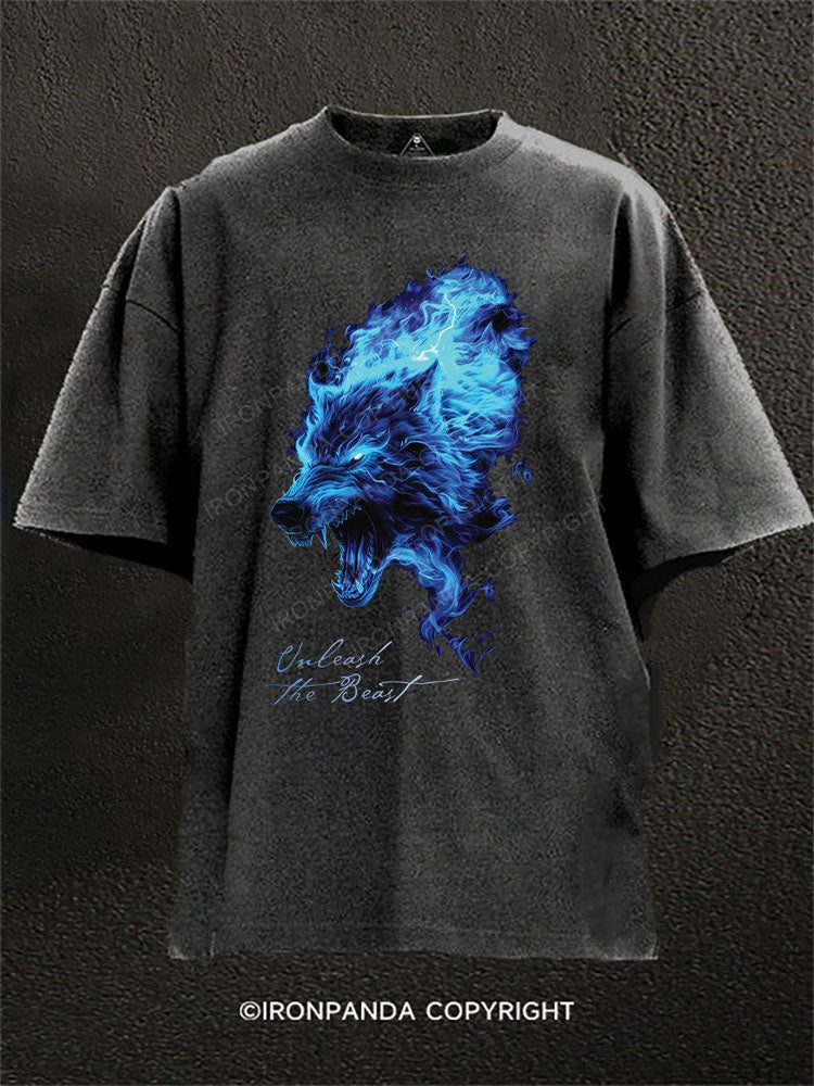 Unleash the Beast Washed Gym Shirt