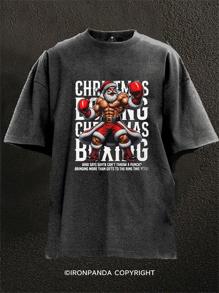 CHRISTMAS BOXING Washed Gym Shirt