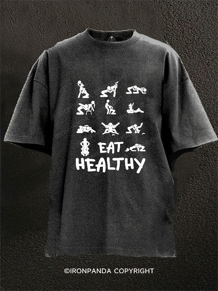 EAT HEALTHY Washed Gym Shirt