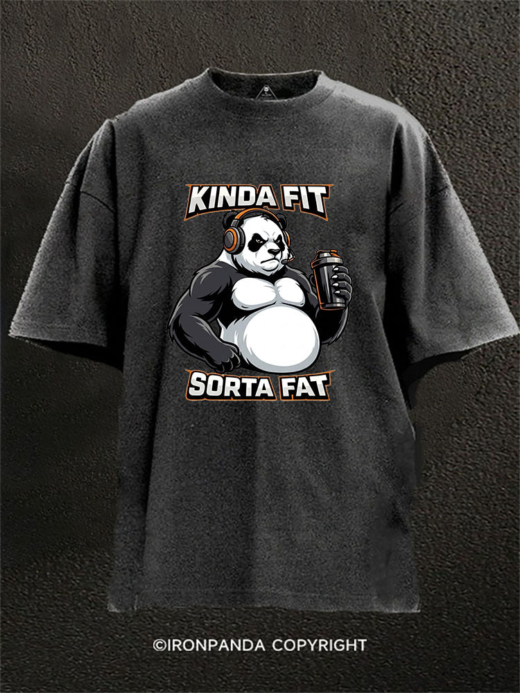 Kinda Fit Sorta Fat Panda Washed Gym Shirt