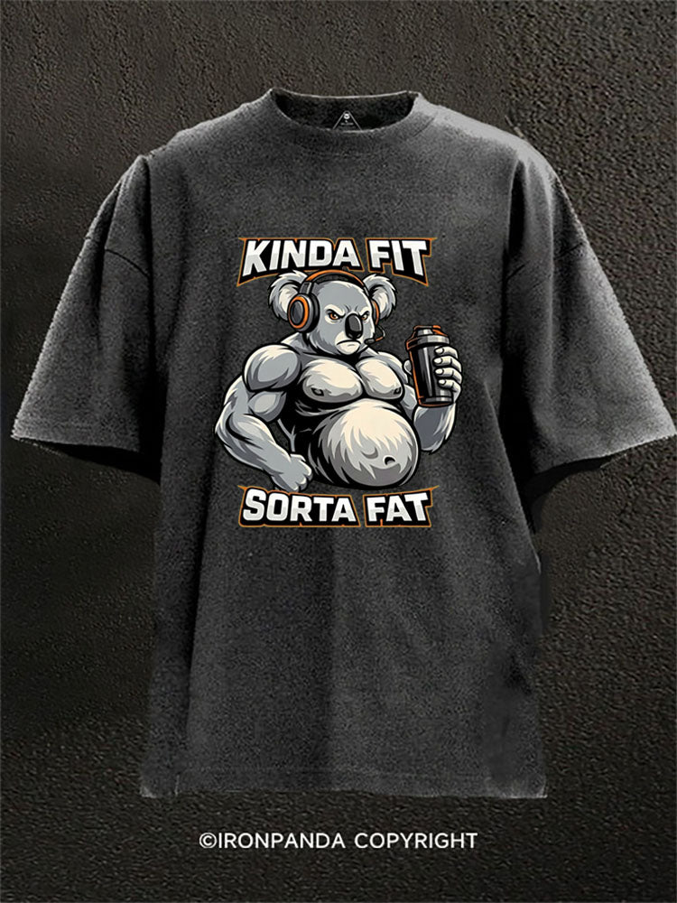 Kinda Fit Sorta Fat Koala Washed Gym Shirt