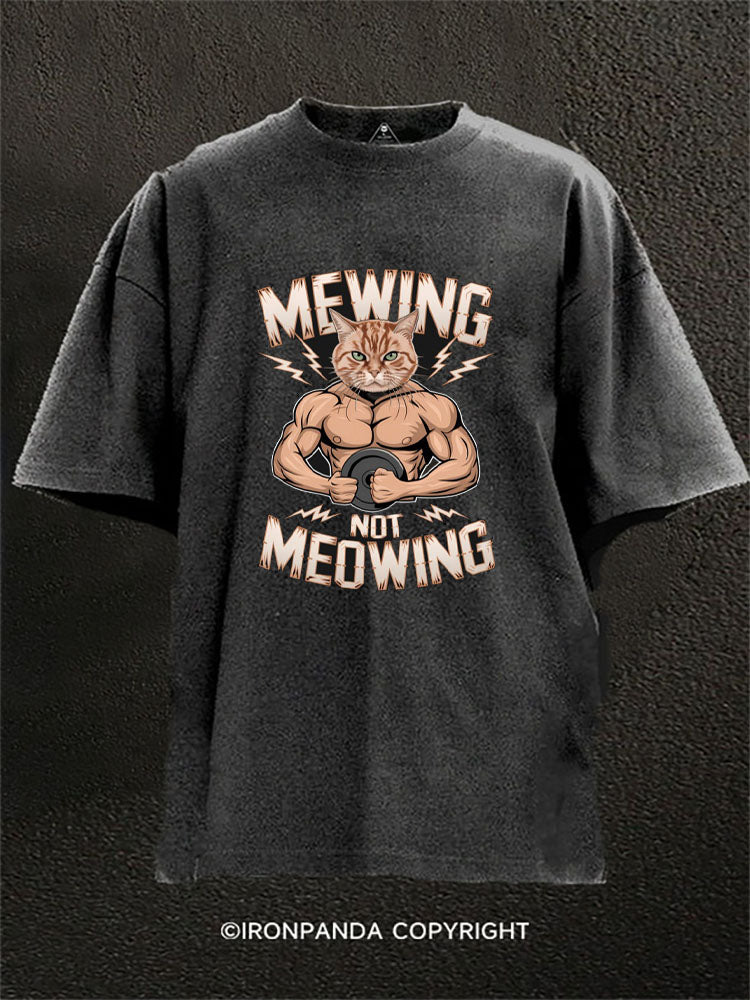 mewing not meowing Washed Gym Shirt