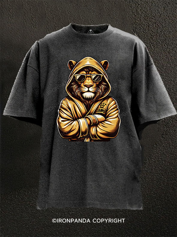 lion Washed Gym Shirt