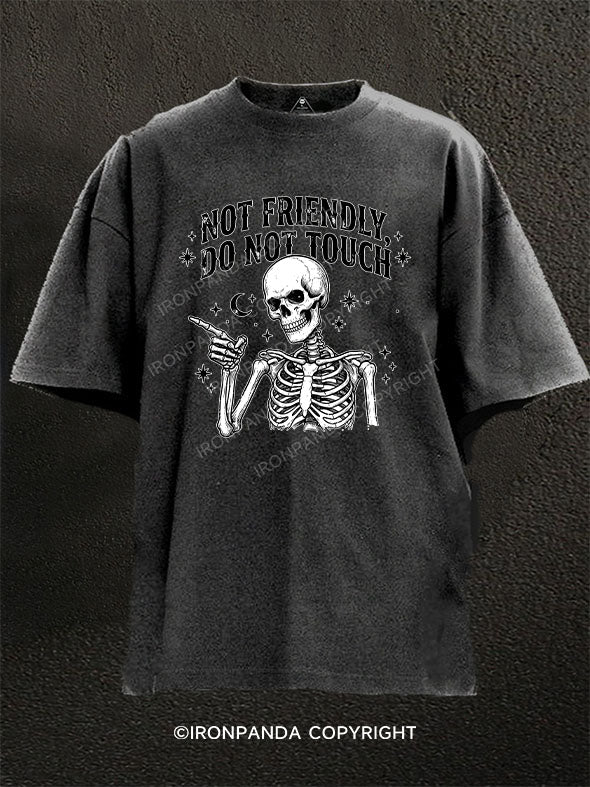 NOT FRIENDLY DO NOT TOUCH Washed Gym Shirt