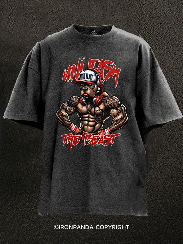 UNLEASH THE BEAST Washed Gym Shirt