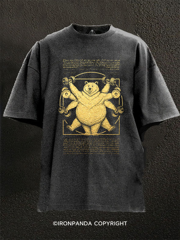 Vitruvian Bear Washed Gym Shirt