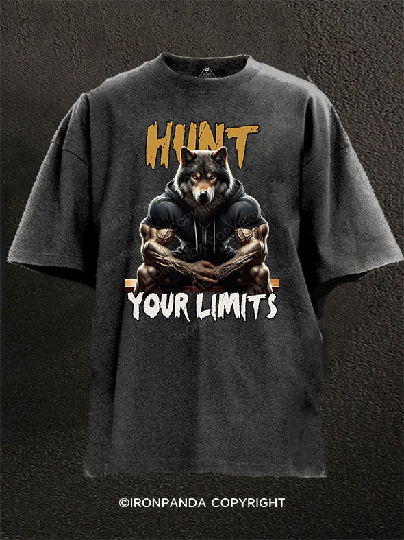 HUNT YOUR LIMITS Washed Gym Shirt