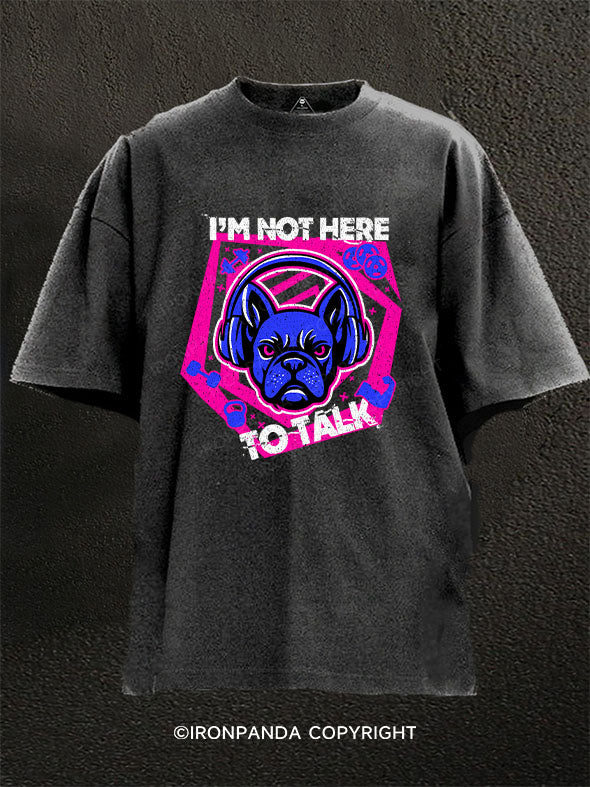 SILENT VIBES BULLDOG Washed Gym Shirt