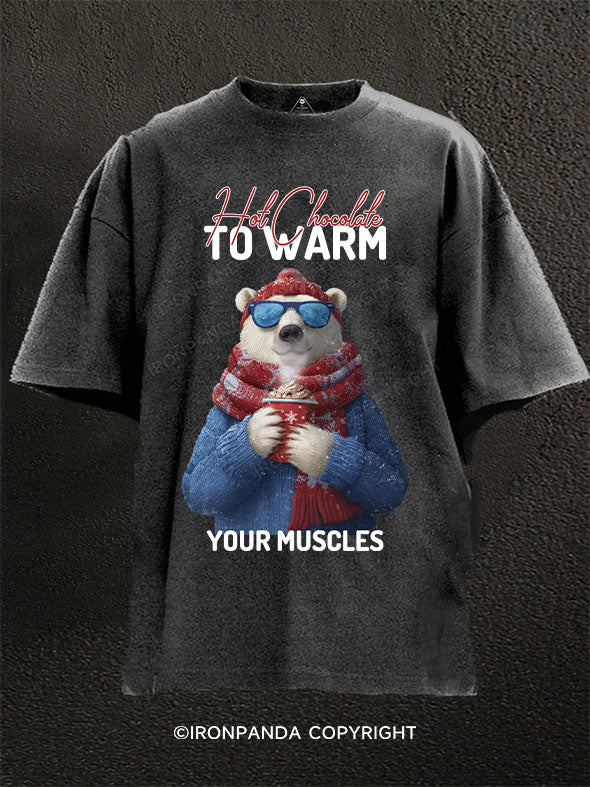 Hot Chocolate to Warm Your Muscles Washed Gym Shirt