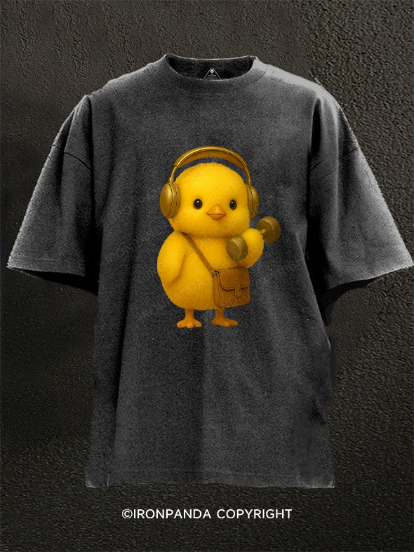 CHIRPY BEATS CHICK Washed Gym Shirt