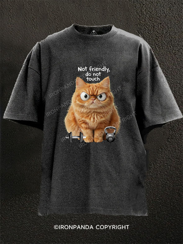 not friendly do not fouch Washed Gym Shirt