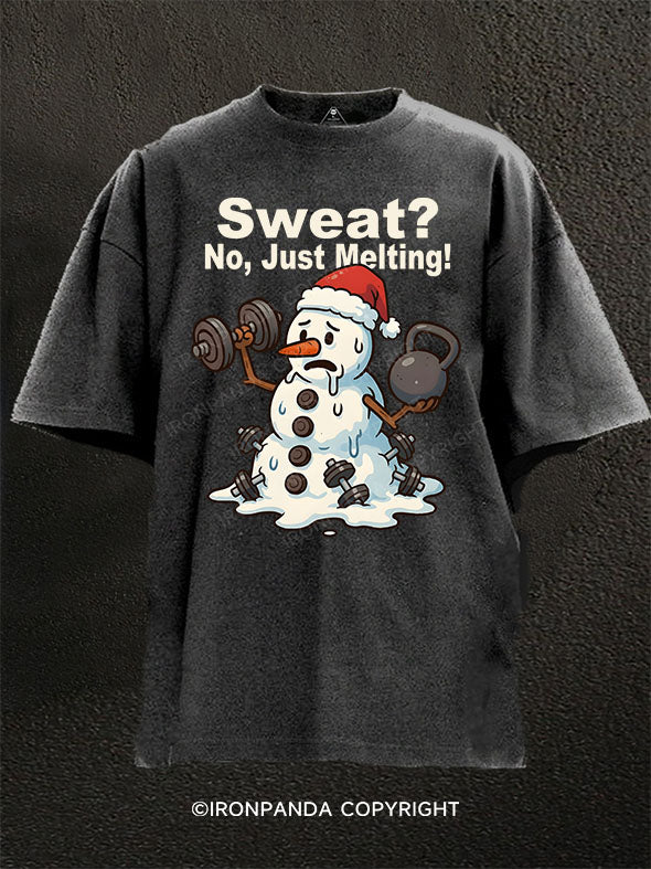 Sweat？ No, Just Melting! Washed Gym Shirt