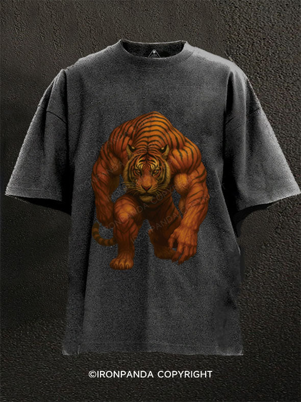 tiger Washed Gym Shirt