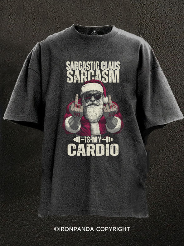 Sarcastic Claus Washed Gym Shirt