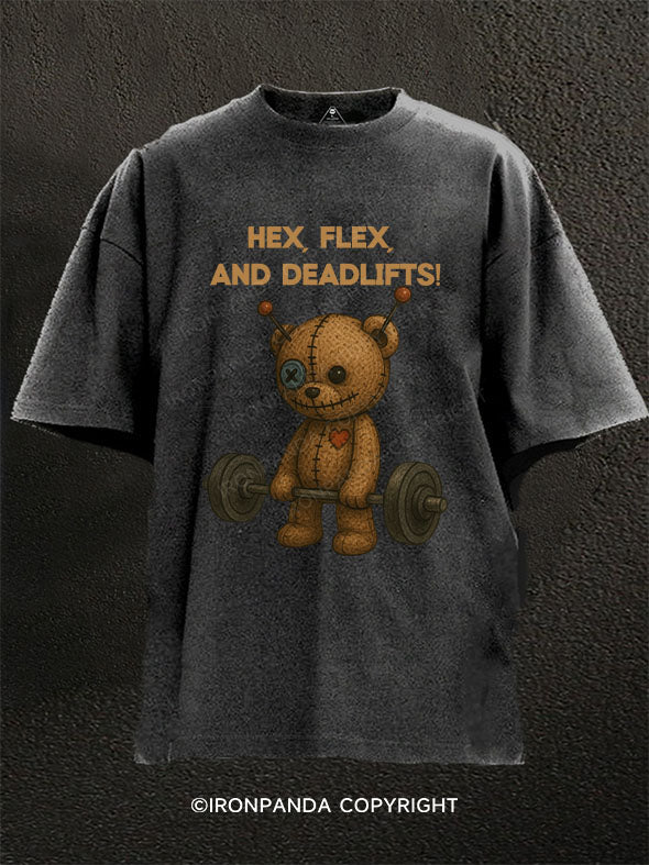 HEX FLEX AND DEADLIFTS! Washed Gym Shirt