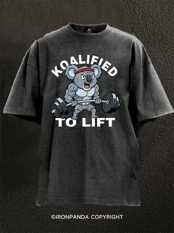 Koalified to Lift Washed Gym Shirt