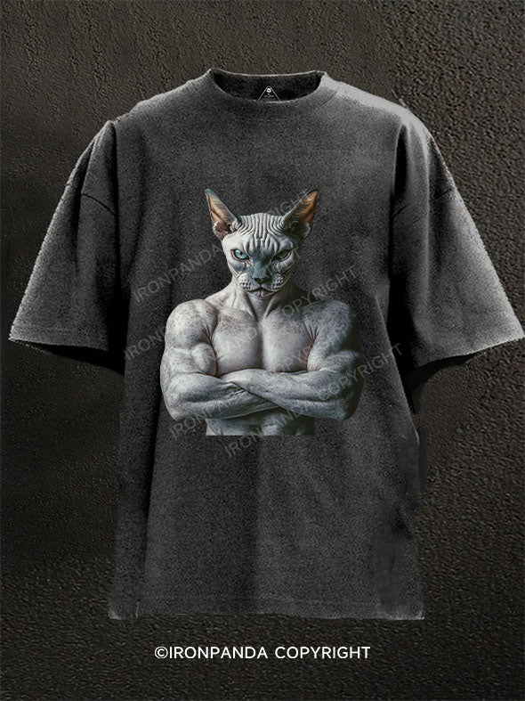 Muscle Sphynx Washed Gym Shirt