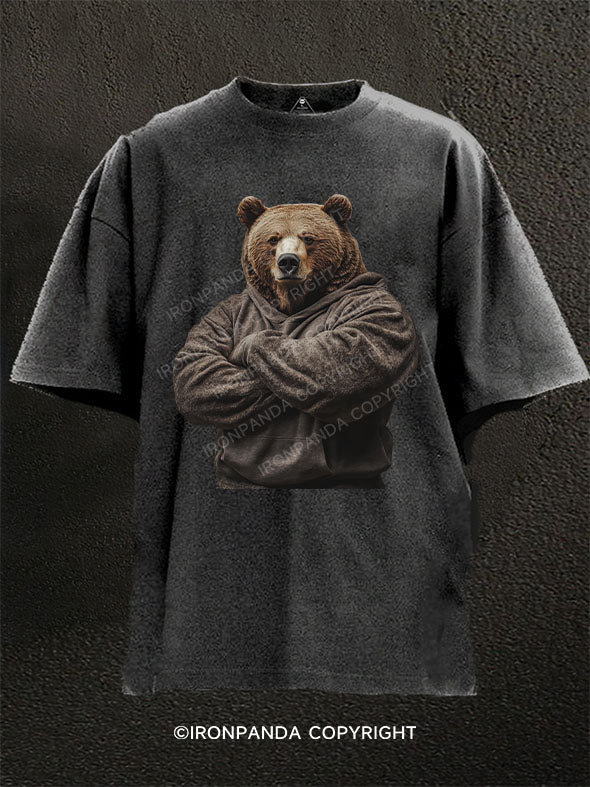 Muscular BEAR Washed Gym Shirt