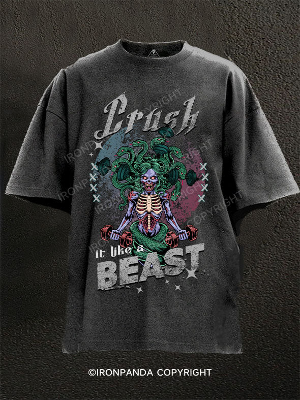 Crush it like a beast Washed Gym Shirt